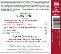 Gorecki: String Quartets Nos. 1 and 2