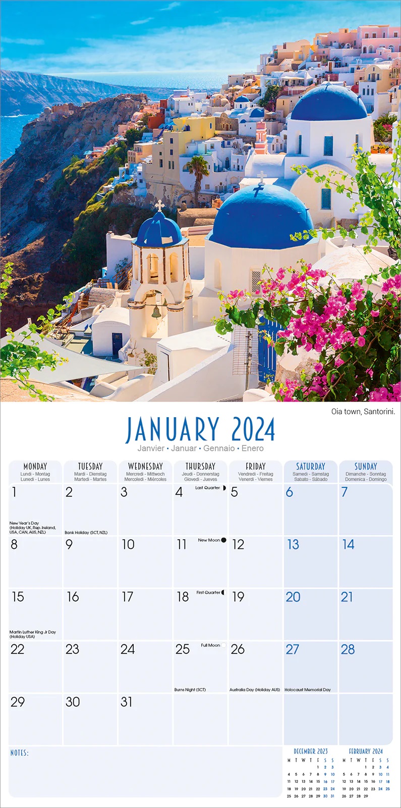 Calendar 2025 Greek Islands Avonside Publishing Ltd