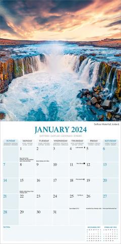 Calendar 2024 - Waterfalls