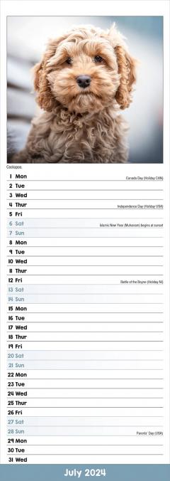 Calendar 2024 - Puppies Slimline