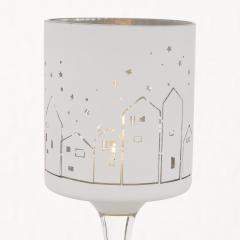 Suport lumanare - Windlight Minou Little Town - Glass, 25cm
