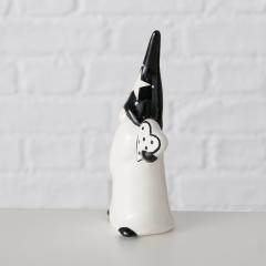 Figurina decorativa Craciun - Theos Gnome, black-white dolomite (doua modele)
