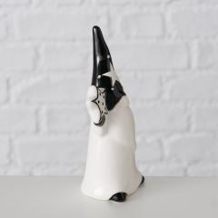 Figurina decorativa Craciun - Theos Gnome, black-white dolomite (doua modele)