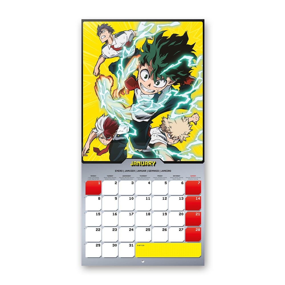 Calendar de perete 2024 My Hero Academia Grupo Erik