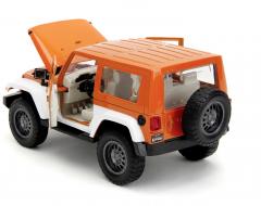 Set masinuta cu figurina - Jeep Wrangler si Orange