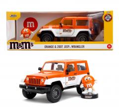 Set masinuta cu figurina - Jeep Wrangler si Orange