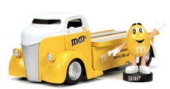 Masina metalica si figurina - Ford Coe Flatbed 1947 si  Yellow