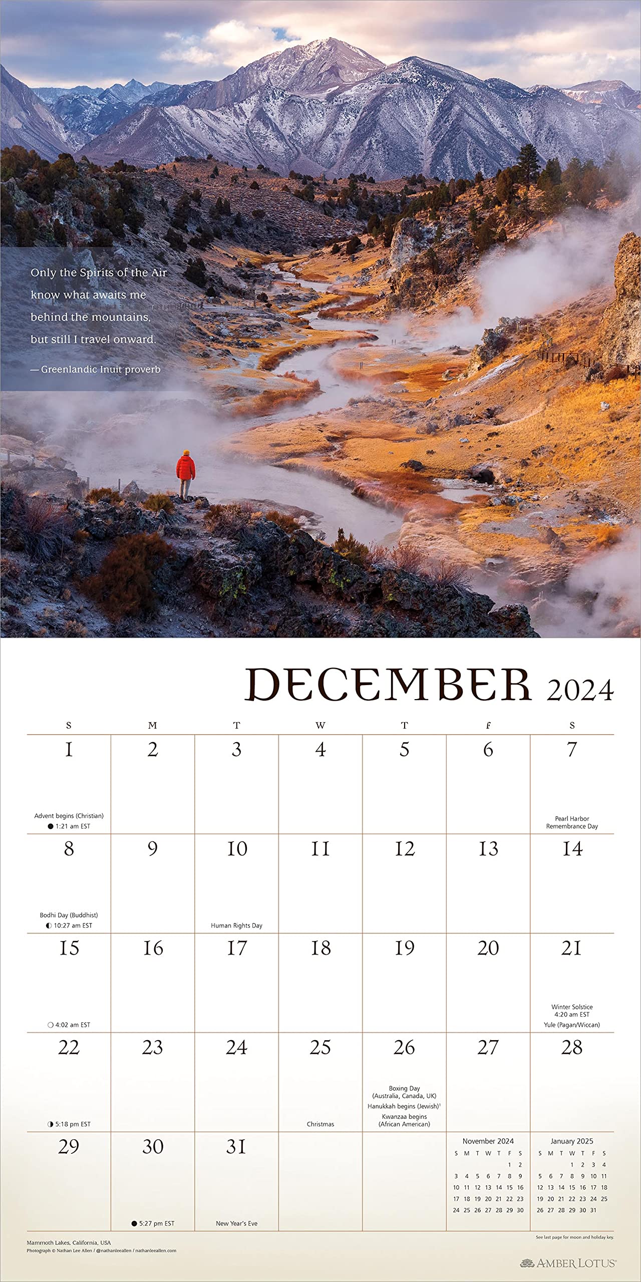 Wanderlust 2024 Wall Calendar Amber Lotus Publishing