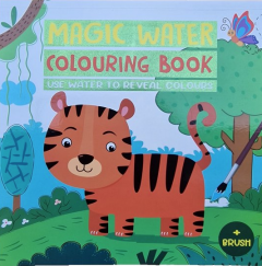 Magic Water - Carte de colorat cu pensula - Animale salbatice