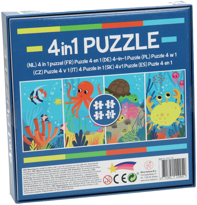 Puzzle 4 In 1 Per Bambini 70 Pezzi - Incredible Family - Trefl - Divertimento E Sviluppo Per Piccoli