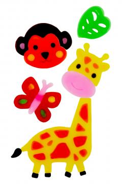 Stickere pentru fereastra din gel - Jungla