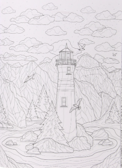 Carte de colorat pentru familie - Peisaje