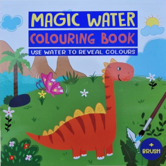 Magic Water - Carte de colorat cu pensula - Dino