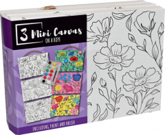 Set creatie 3 mini-tablouri pe sfoara - pasari, fluturi, flori, jungla - 4 modele