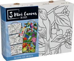 Set creatie 3 mini-tablouri pe sfoara - pasari, fluturi, flori, jungla - 4 modele