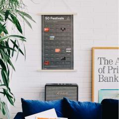 Poster interactiv - 50 Festivals to attend in a lifetime