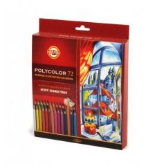 Set 72 creioane colorate - Polycolor cu ascutioare si 3 creioane grafit 1500