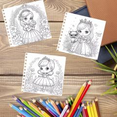 50 Mandale. Carte de colorat pentru adulti - Printese dragalase