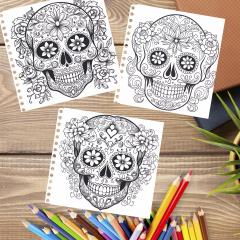 50 Mandale. Carte de colorat pentru adulti - Sugar Skull