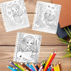 50 Mandale. Carte de colorat pentru adulti - Sirene dragalase