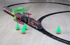 Set de trenulet de jucarie cu baterii (scara 1:87)