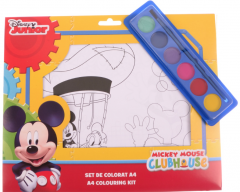 Kit de colorat cu acuarele - Mickey Mouse, A4