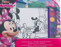 Kit de colorat cu acuarele - Minnie, A4