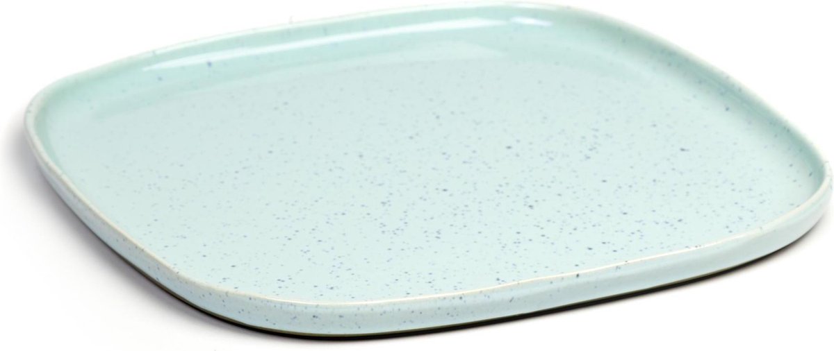 Platou Square Plate Large, Light Blue, 25.4x24.4cm Serax