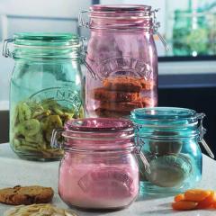 Borcan roz mediu cu capac - 500 ml