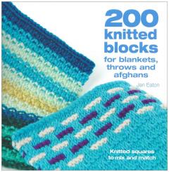 200 knitted blocks for blankets, throws and afghans