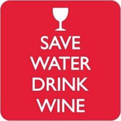Suport pahar - Save Water Drink Wine