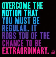 Magnet - Overcome The Notion That You Must Be Regular | Quotable Cards