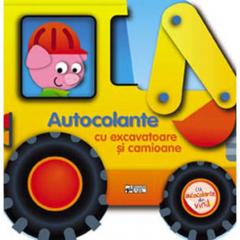 Autocolante cu excavatoare si camioane 