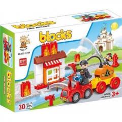 Cuburi de construit pompieri 82 piese Diakakis