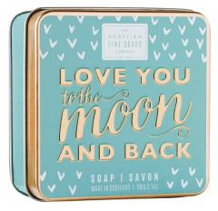 Sapun in cutie metalica - Love You To the Moon and Back, 100g