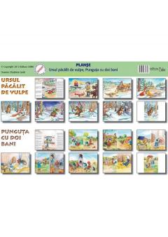 Planse povesti - Ursul pacalit de vulpe, Punguta cu doi bani