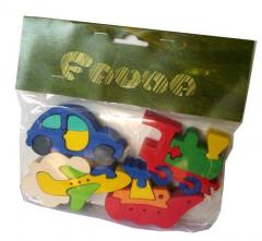 Set 4 mini Puzzle Auto Fauna