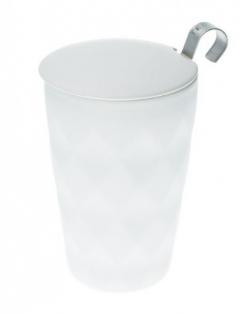 Cana cu sita si capac Teaeve - Crystal LUX Line White