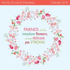 Calendar de perete 2018 - Words of Love & Friendship