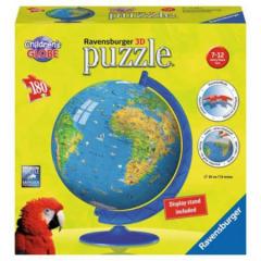 Puzzle 3D Copii - Globul Lumii, 180 Piese