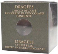 Drajeuri glazurate cu ciocolata neagra si boabe de cafea 