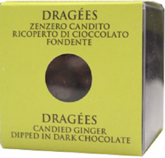 Drajeuri cu Ghimbir zaharisit glazurat cu ciocolata neagra 