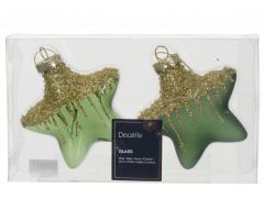 Set 2 stele - Gold Glitter - Beads Mix - Pine Green