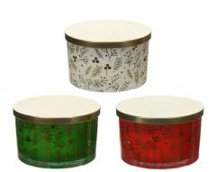 Lumanare - Round Print with Lid - mai multe culori - pret pe bucata