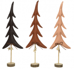 Brad decorativ - PU Leather Tree on Firwood Base - mai multe culori - pret pe bucata