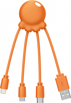 Adaptor portabil - Octopus - Orange Recycled Plastic