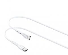 Cablu Fast Charge Type-C la Type-C, 0.5m, Alb - Lemontti