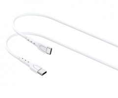 Cablu Fast Charge Type-C la Type-C, 1.2m, Alb - Lemontti