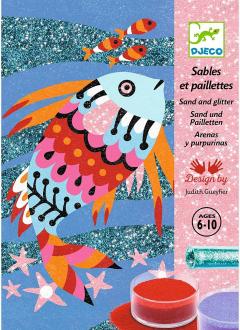 Kit creativ - Nisip colorat - Pesti stralucitori