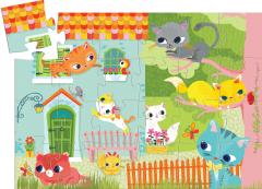 Puzzle 24 piese - Pisici jucause